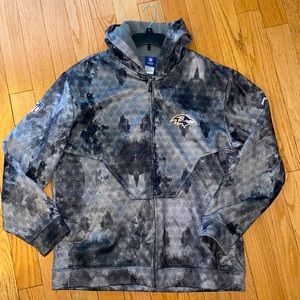 NFL Baltimore Ravens Reebok Zip up Hoodie XL